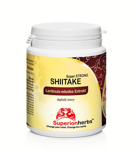 SUPERIONHERBS Shiitake – Houževnatec jedlý