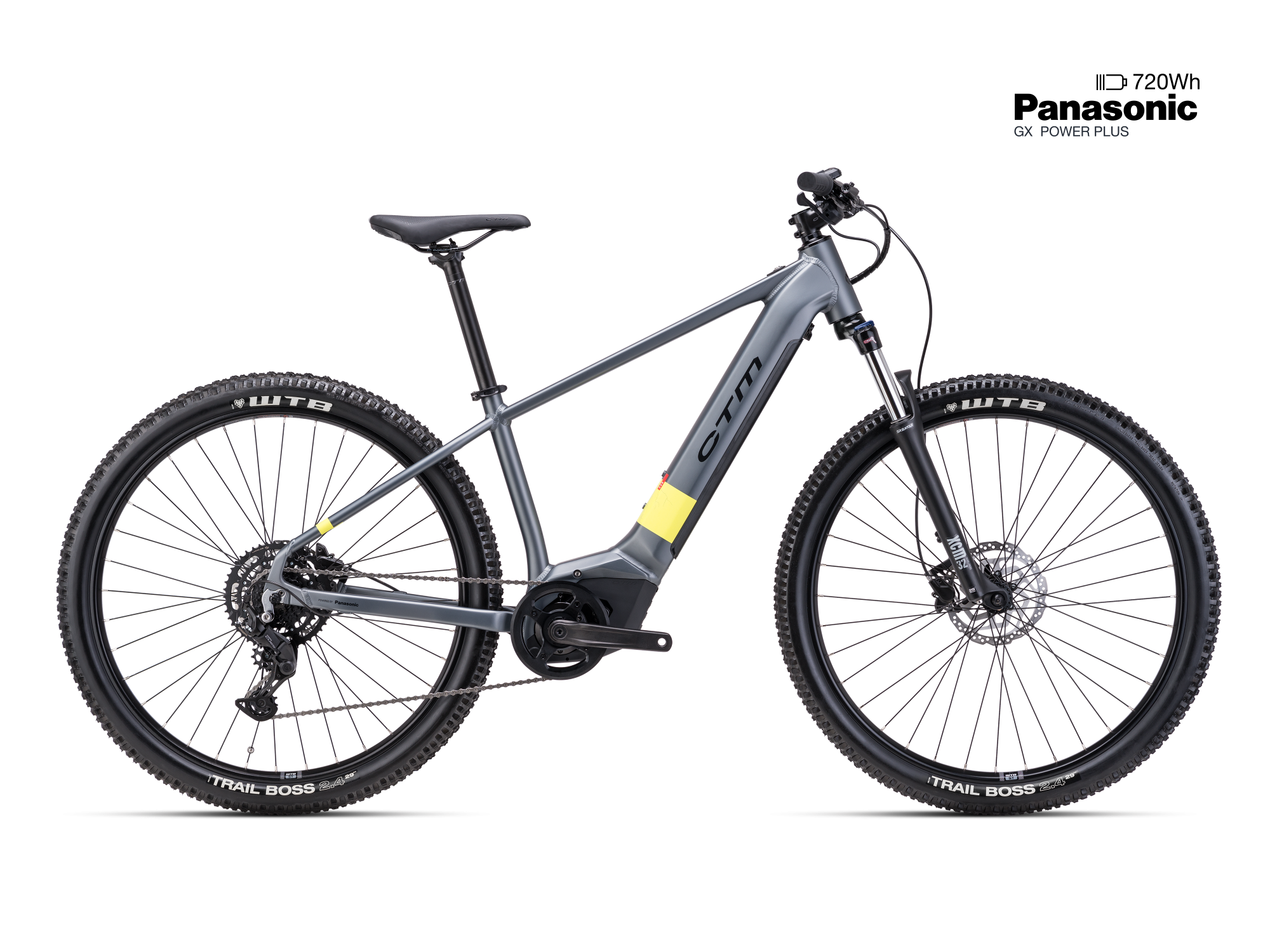 CTM PULZE GX 2025 matná sivá/limetková L (18,5)